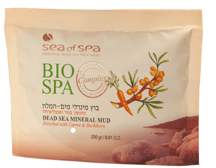 Dead Sea Mineral Mud Enriched with Carrot & Sea Buckthorn - 250 gr